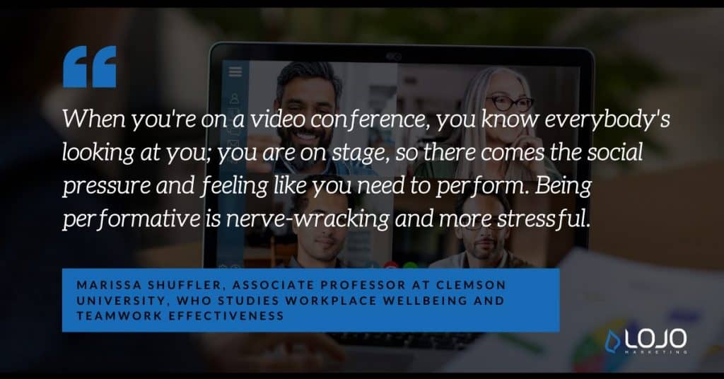 A featured image from the LOJO article "How To Deal With Zoom Fatigue (According To The Experts)"