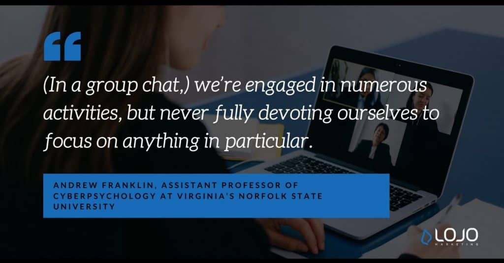 A featured image from the LOJO article "How To Deal With Zoom Fatigue (According To The Experts)"