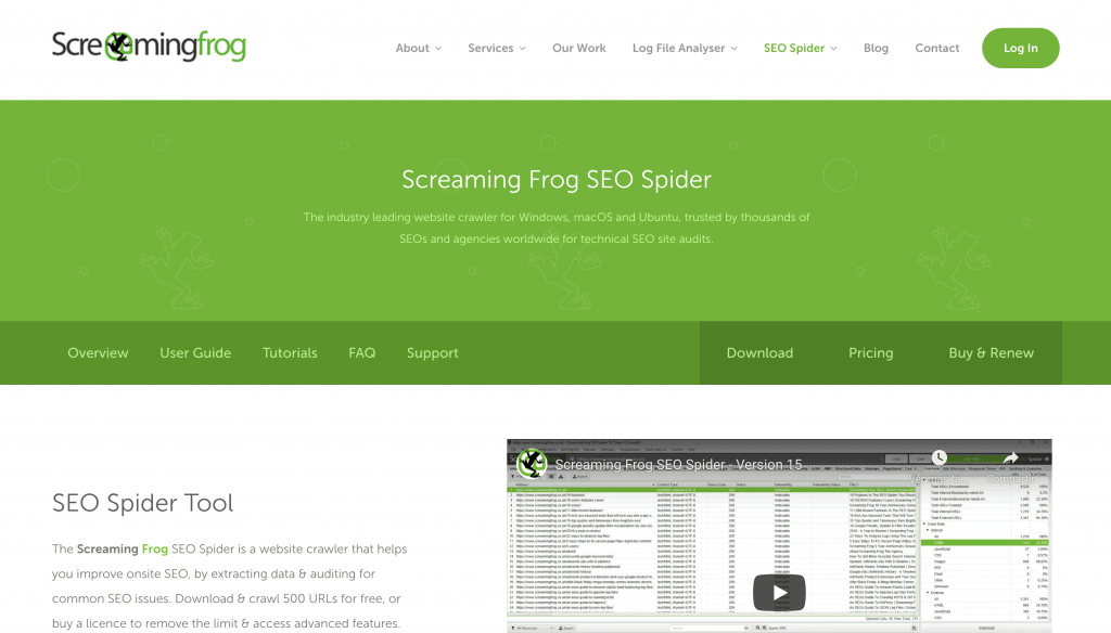 Screaming Frog SEO Spider